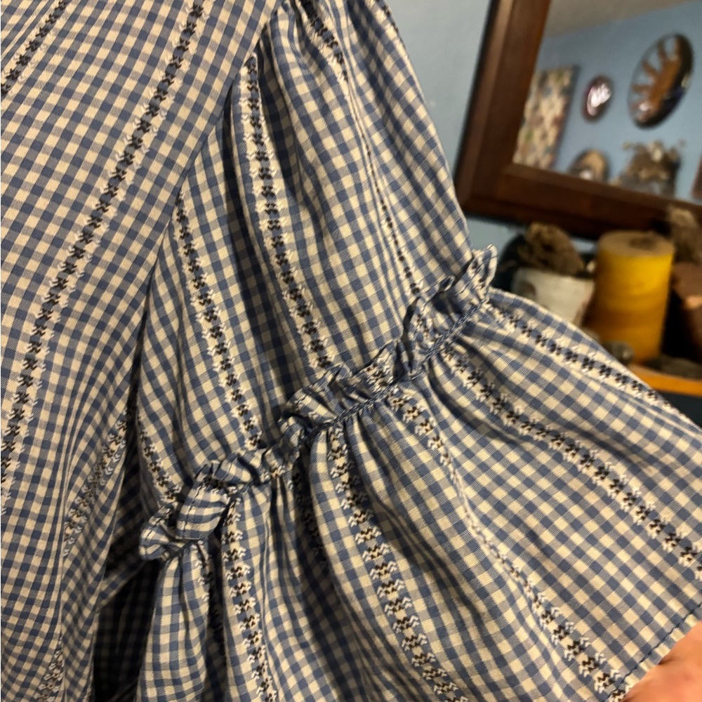 Max Studio, Blue, Ruffle, Wrap Dress - Picture 6 of 9